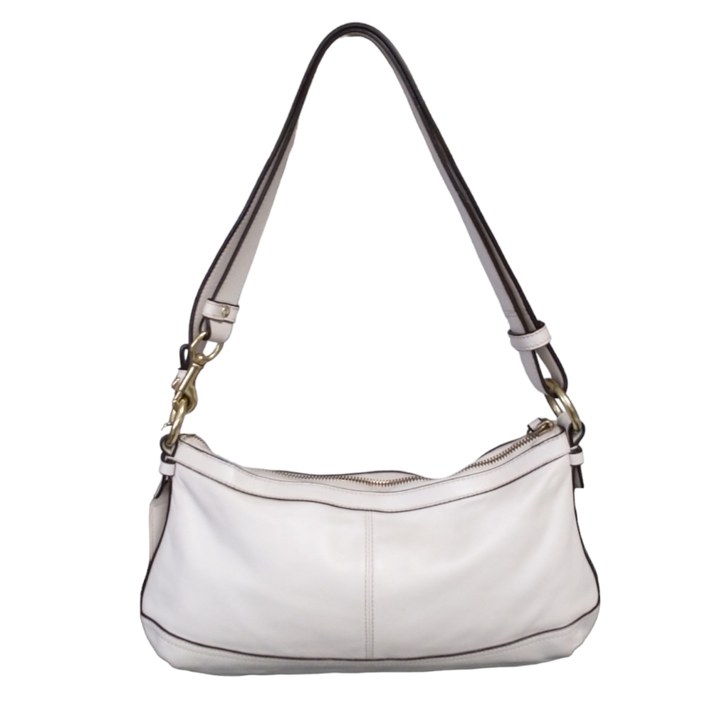Coach Soft Leather Cream Crossbody/Shoulder Bag - Picture 9 of 15